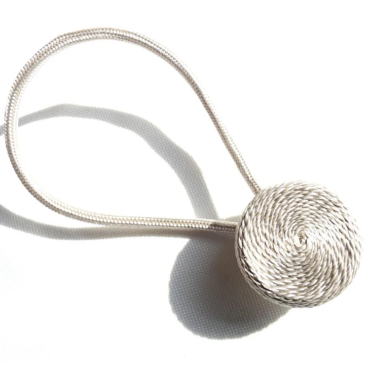 Beige 1 шт. Шторы Tieback с магнитными декоративными драпировками веревка Tieback удобный Плетеный держатель для спальни шторы Аксессуары декор - Цвет: Beige
