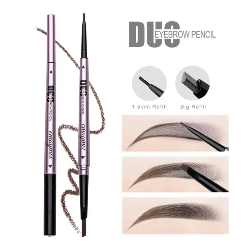 

Emaymei Eyebrow Pencil Waterproof Sweatproof Natural Non-marking Powder Double-headed Brow Pen Make Rotatable Up Pen TSLM