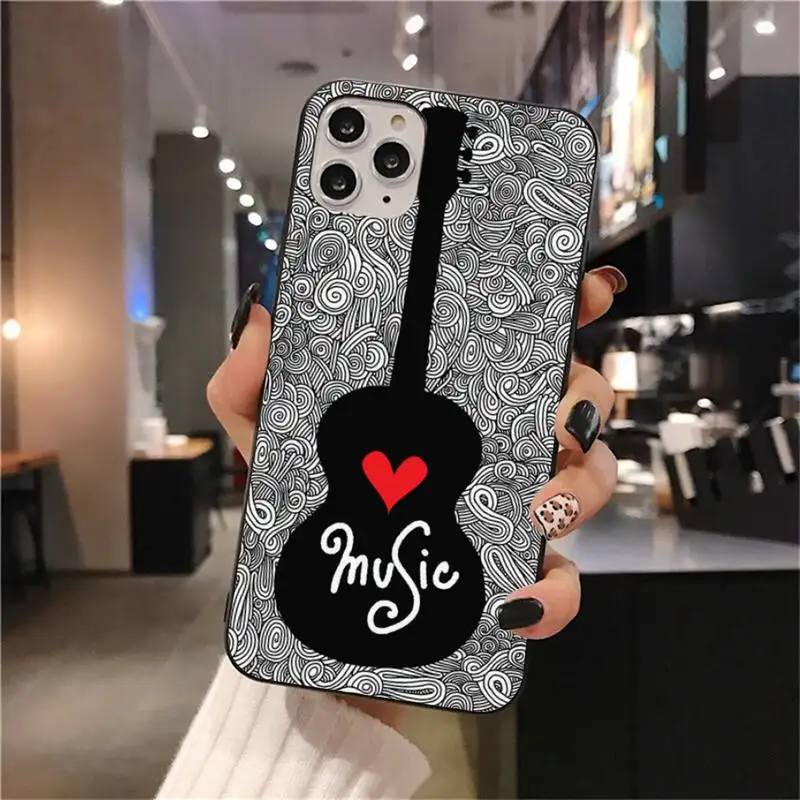 graffiti i love music phone case for iphone 12 pro max mini 11 pro xs max 8 7 6 6s plus x 5s se 2020 xr case free global shipping