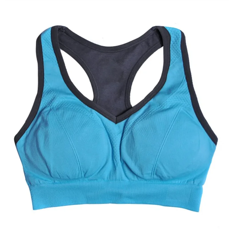 

Crop Top Sports Bra Women Fitness Gym Seamless Rims Bra Sports Shockproof Brassiere Yoga Padded Running Jogger Push Up Sport Bra