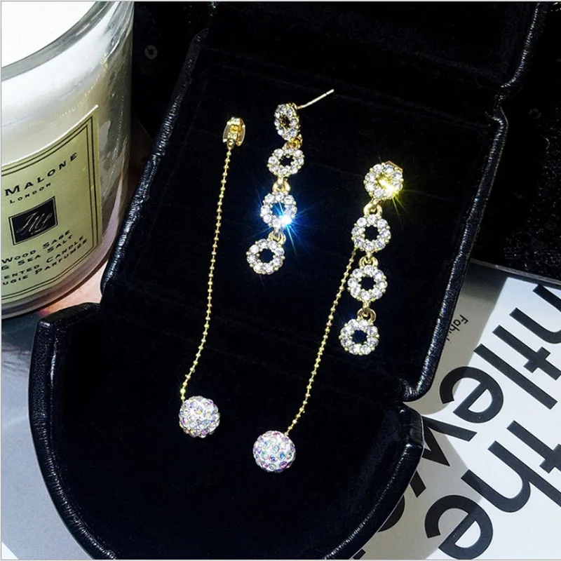 Корейские индивидуальные бусины круглые ажурные Висячие серьги новые