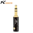 Аудиоразъем 3,5 мм, 1 шт., 3-полюсный Позолоченный разъем для наушников с алюминиевой трубкой и винтовыми замками, Бесплатная упаковка