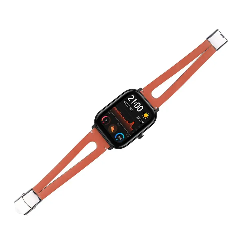 20 мм кожаный ремешок элегантный для Amazfit GTS G ремешок для 20 мм Универсальный Ретро Простой Смарт часы аксессуары ремешок для часов