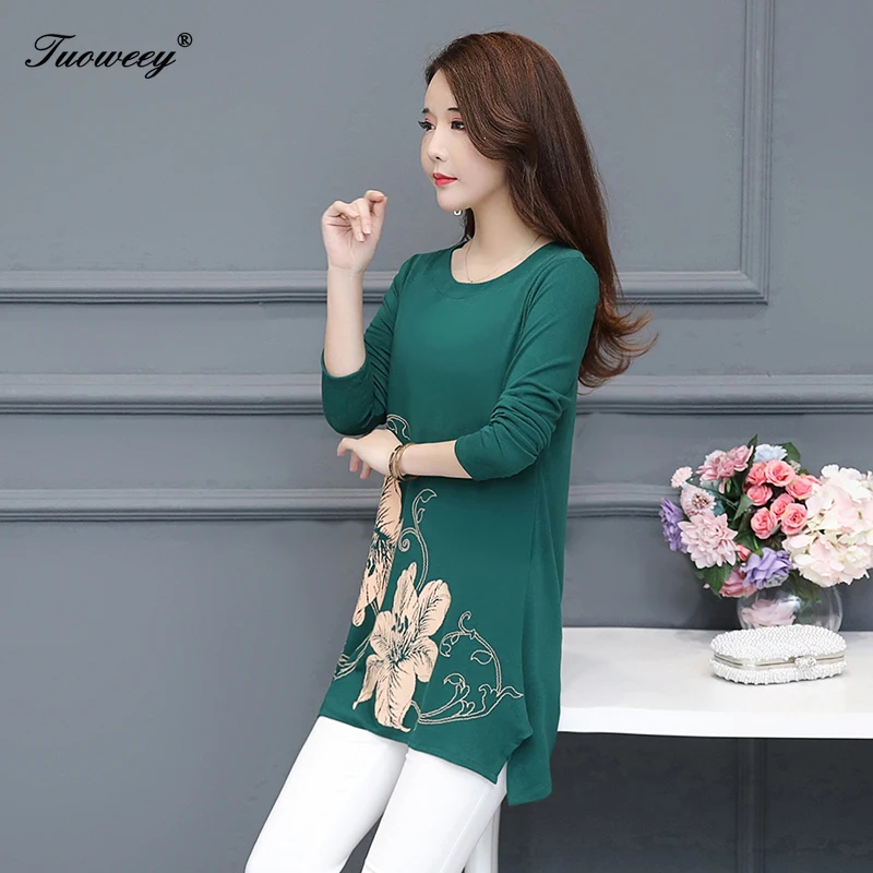

2020 New Arrival Fashion Autumn Long Sleeve Loose Casual Shirt Female Casual Red Color Plus Size Elegant Printed Blouse