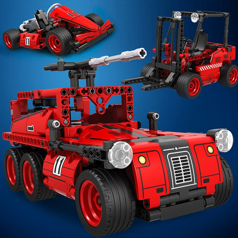 2 в 1 город совместимые технические блоки формулы F1 карта наборы автопогрузчиков