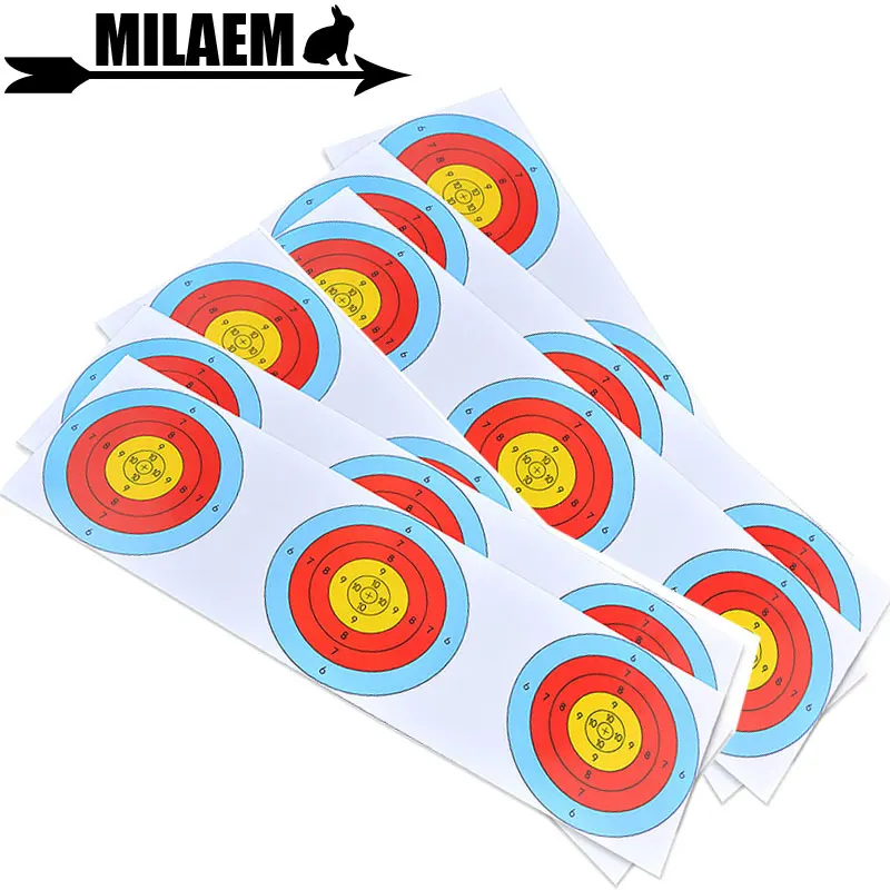 12 шт./24 шт. 16x58 см мишени для стрельбы из лука Бумага 3 точечный снимать Бумага стрельба из лука тренировочный лук и стрелы аксессуары