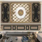 Пользовательские 3D фото обои Европейский стиль штукатурка шаблон мягкий пакет росписи Роскошная спальня гостиная ТВ фон Papier Peint