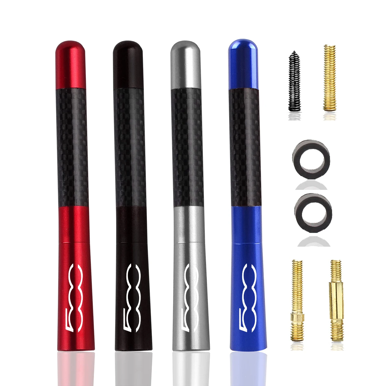 Новая 4 7 дюйма черная короткая автомобильная антенна из углеродного волокна для