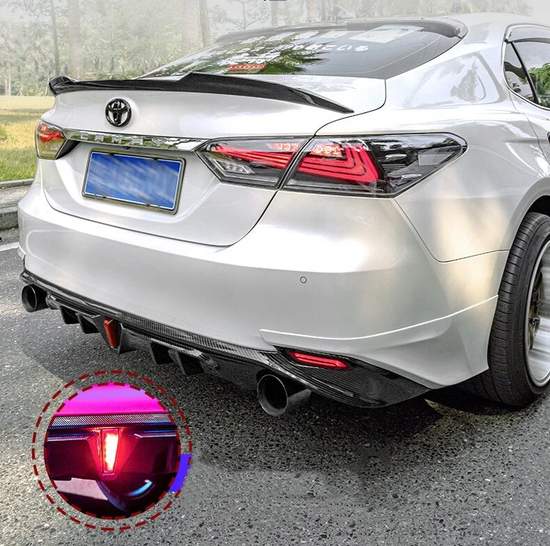 

Диффузор для заднего бампера, боковая юбка для TOYOTA CAMRY 2018 2019 2020, высококачественные автомобильные аксессуары из полипропилена и АБС