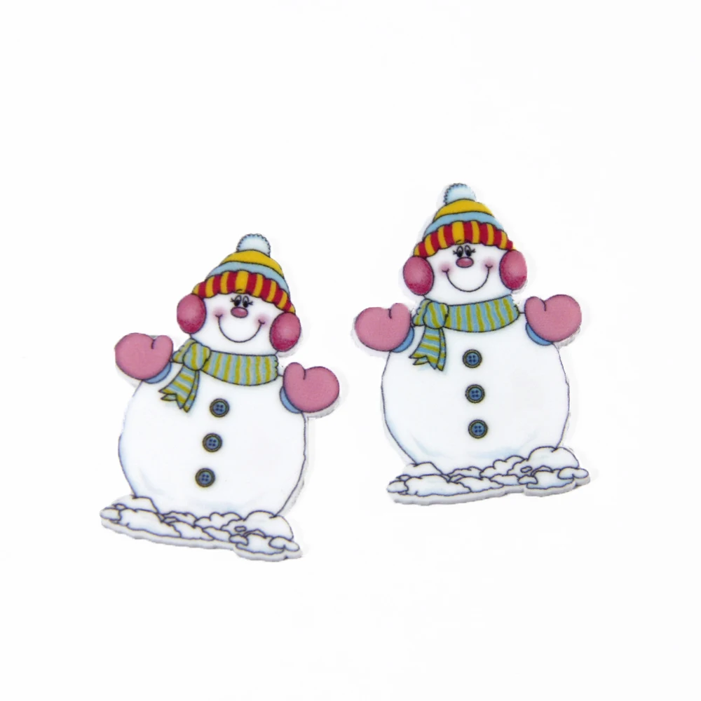 5pcs/lot Santa Claus Snowman Flatback Planar Resin DIY Christmas Crafts Festival Party Home Gift Decorations Accessories Shakers | Дом и сад