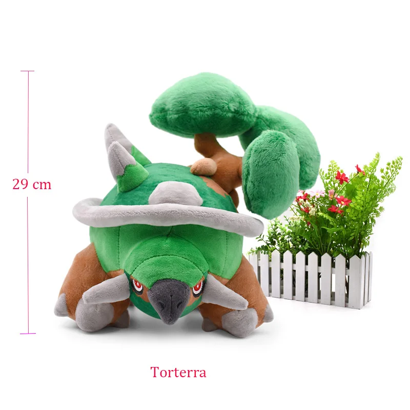 Torterra Аниме Кукла Пикачу тортерра Snorlax Zeraora Rayquaza Charizard Bagon Lucario мультфильм чучела Peluche плюшевые игрушки Рождественский подарок - Цвет: Torterra