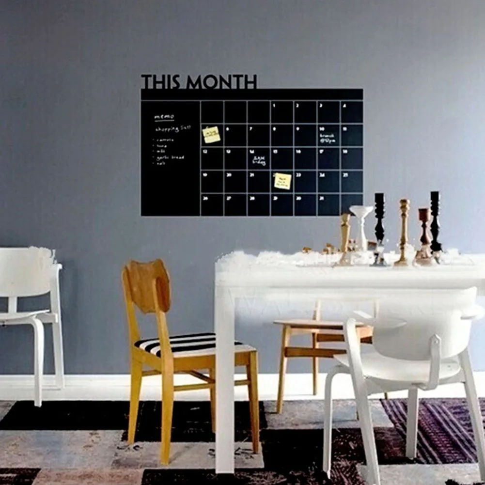 Removable Monthly Plan Chalkboard Blackboard Sticker Office Home Wall DIY Decal | Дом и сад
