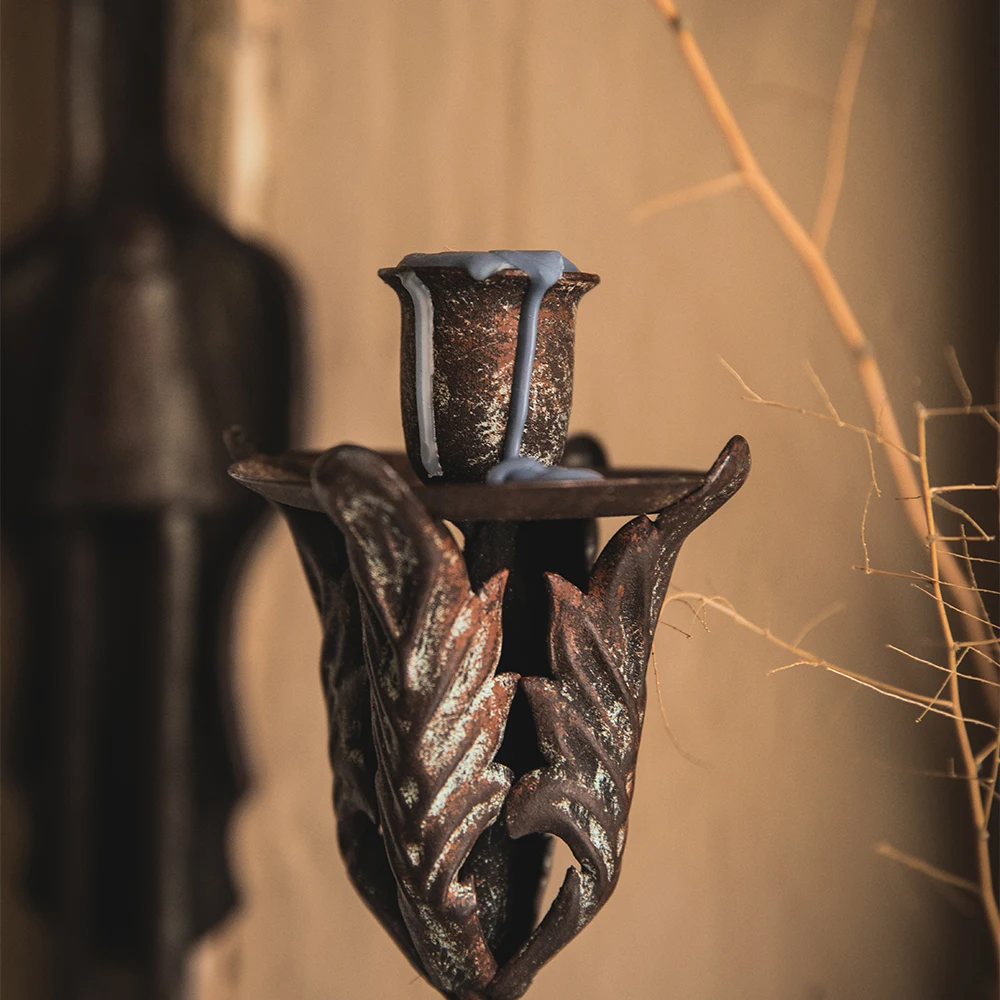 Скандинавский Ретро Старый подсвечник настенный домашний декор железный
