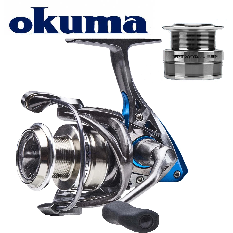 OKUMA EPIXOR LS PL Spinning Fishing Reel 5BB+1RB Deep/Shallow Extra Spool 5-12KG Power Corrosion Resistant Graphite Body/Rotor