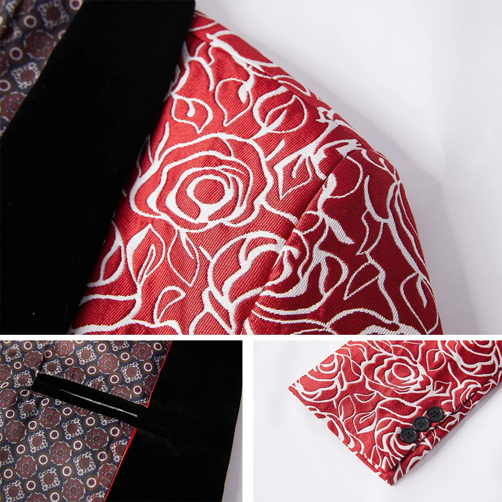 Мужской классический смокинг для жениха приталенный розовый мужчин деловая