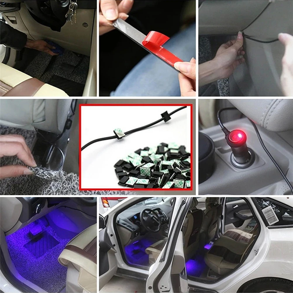 Светодиодная ленсветильник 4 в 1 для салона автомобиля с беспроводным пультом