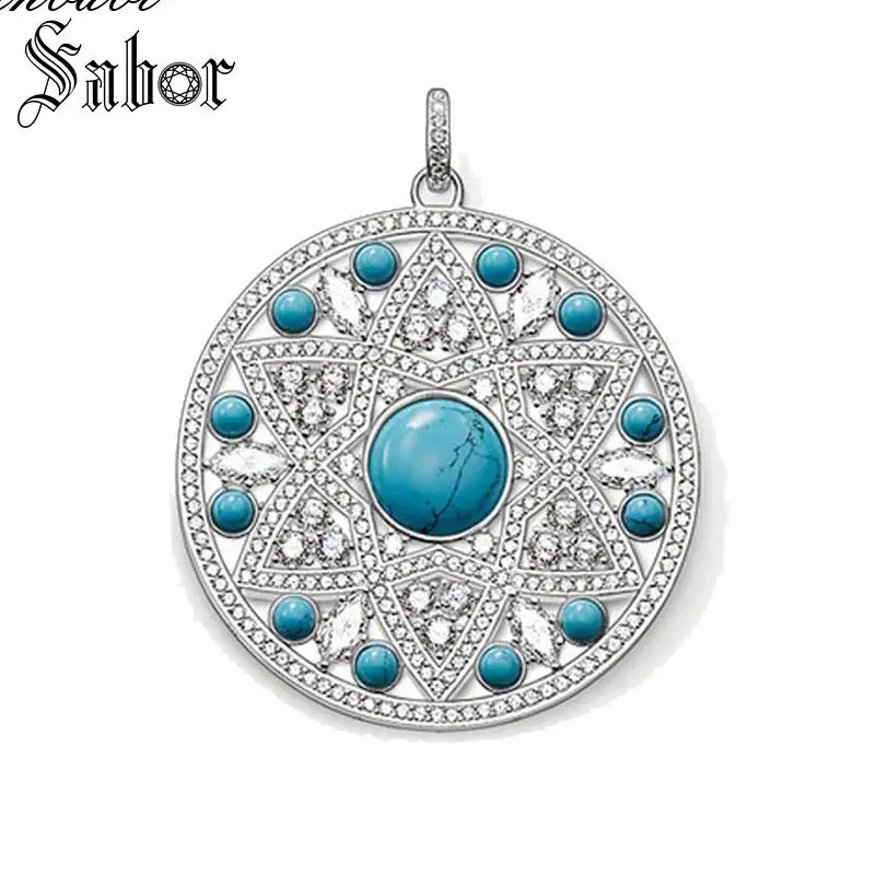 Pendant Ornament Blue Stone For Women 2020 New Gift Jewelry Fit Necklace thomas | Украшения и аксессуары
