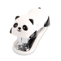 wholesale 1pc mini panda stapler set cartoon office school supplies staionery paper clip binding binder staplers school supply