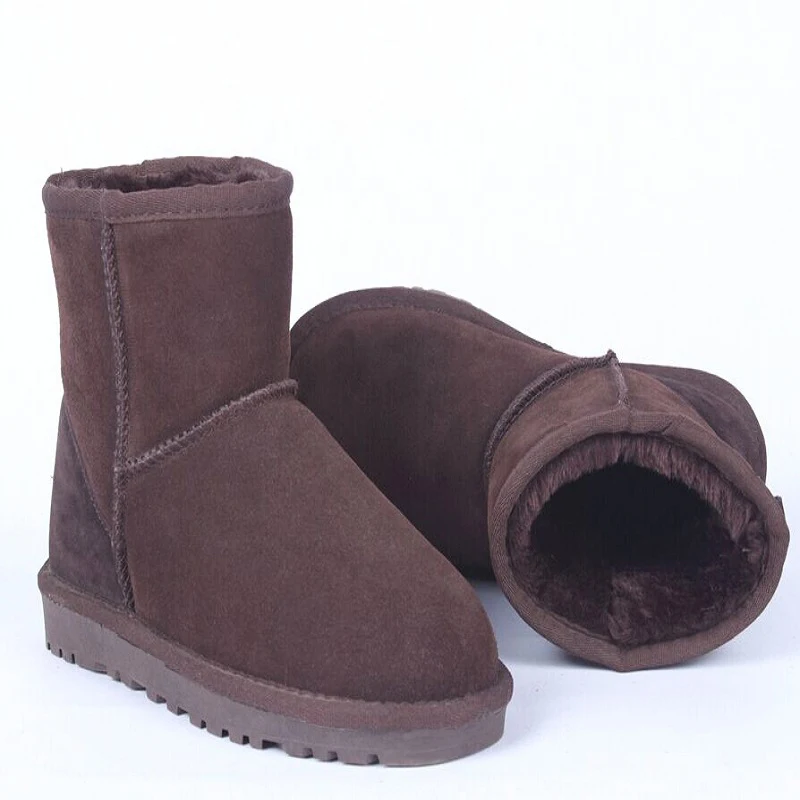 Классические австралийские женские зимние ботинки 100% ботильоны из натуральной