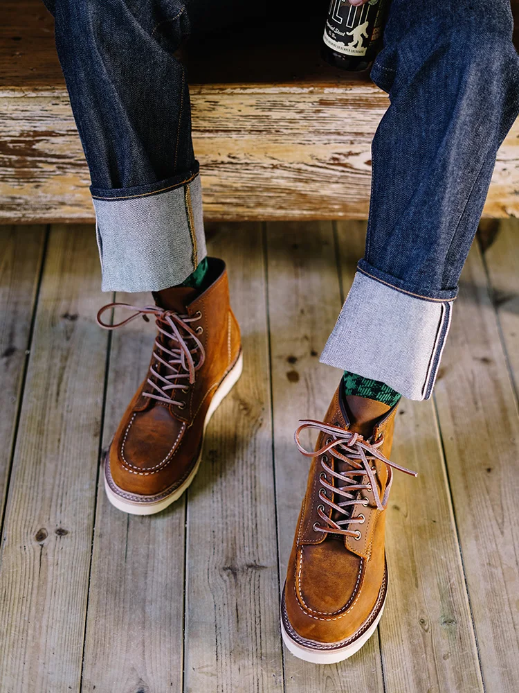 Обувь в винтажном стиле из натуральной кожи Мужские Кожаные Мотоциклетные