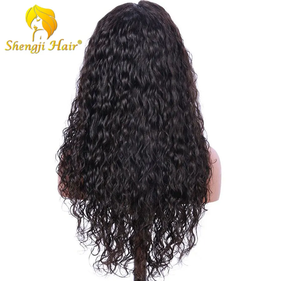 

Full Lace Human Hair Wigs Pre Plucked Hairline With Baby Hair Brazilian Remy Hair Glueless Full Lace Wig For Black Women SHENGJI