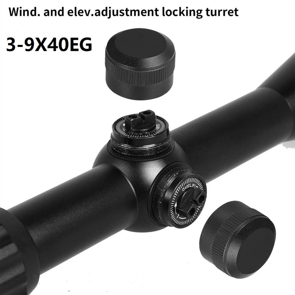 Прицел для винтовки 3 9x40EG оптический красный и зеленый дальномер с подсветкой