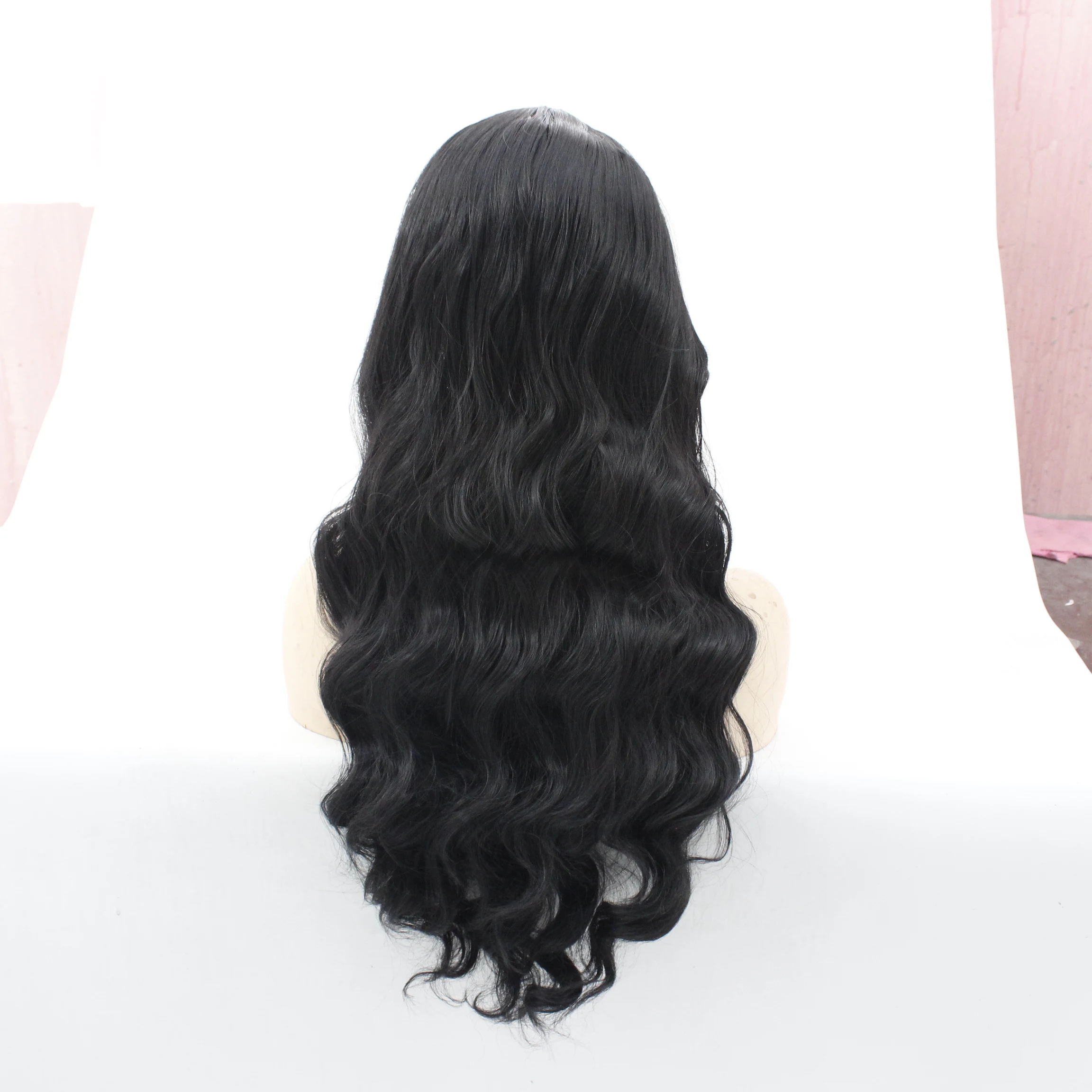 Парик MRWIG длинный волнистый синтетический фронтальный бесклеевой Детские волосы