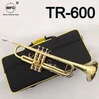 brand new music fancier club bb trumpet tr 600 gold lacquer music instruments profesional trumpets 600 included case mouthpiece