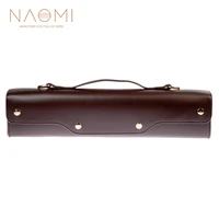 naomi flute gig bag portable flute storage bag container musical instrument accessories coffee color leather bag