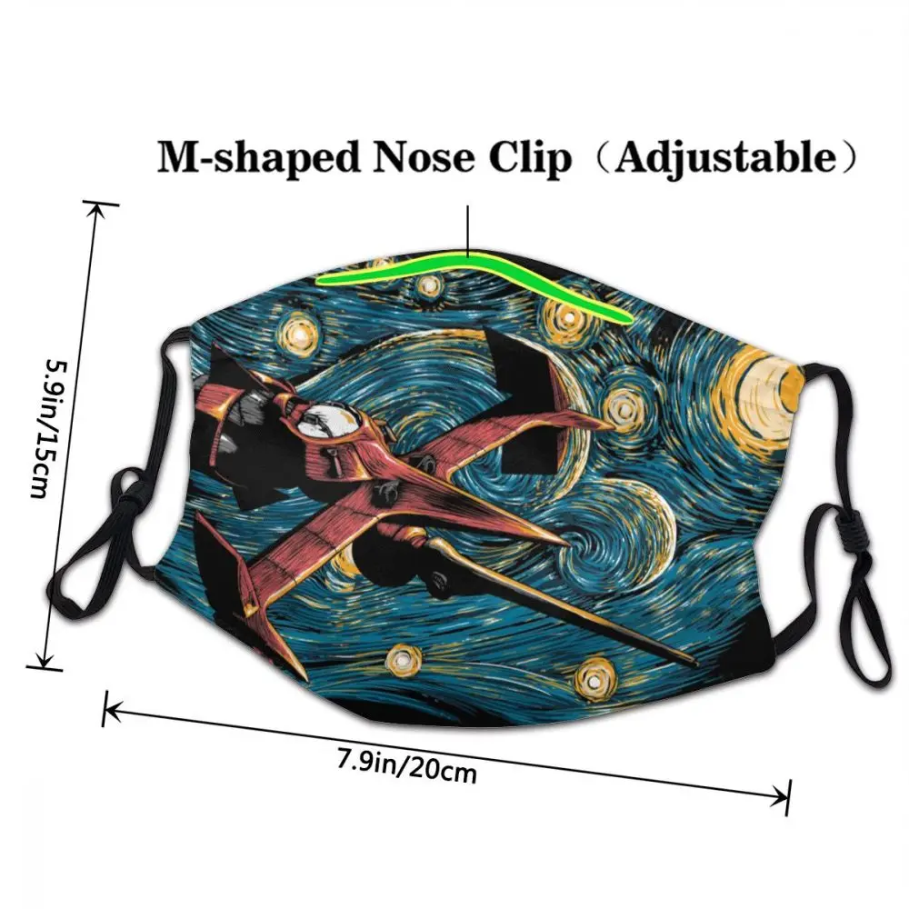 Многоразовая маска для лица с рисунком звездного космоса ковбоя Bebop аниме