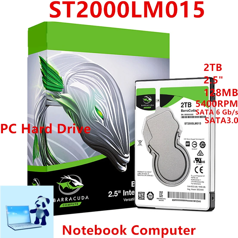 Новый оригинальный HDD для Seagate 2 ТБ 5 дюйма SATA 6 ГБ/сек. 128 МБ 5400 об/мин внутреннего