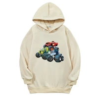 kids long sleeve hoodie baby boy tops sweatshirts for girls cartoon blazing speed car monster machine chothes children outerwear