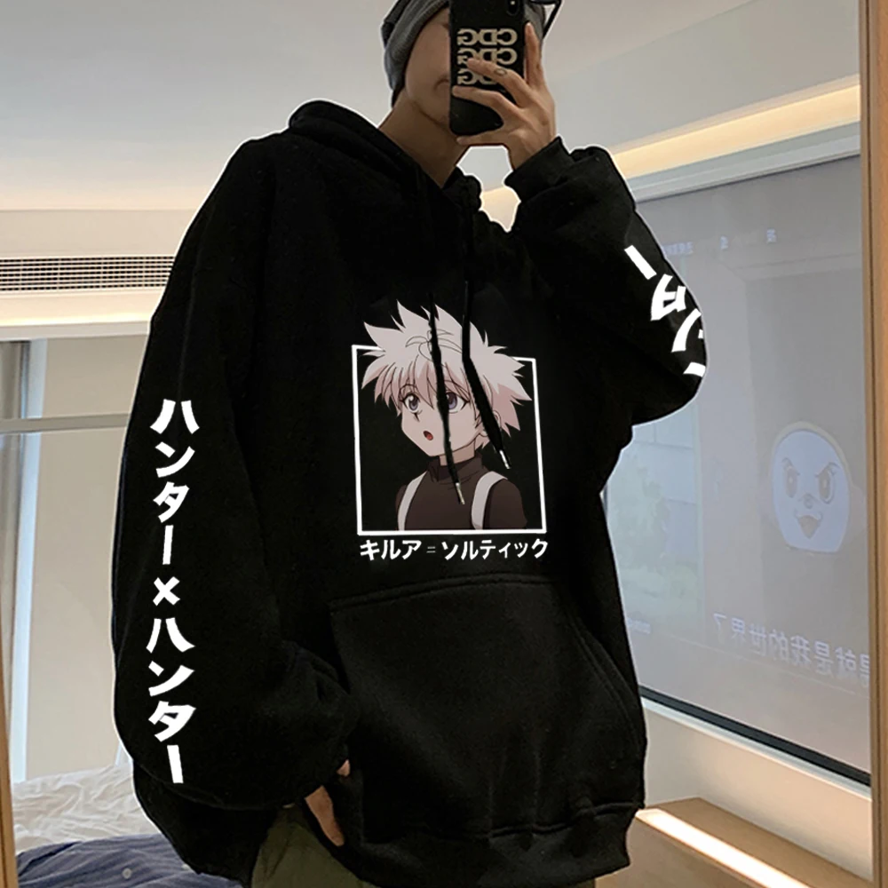 Hunter X Hoodie Anime Hoodies Loose Sweatshirts Long Sleeve Pullover Winter Warm Women's Clothes Men's Clothing | Мужская одежда