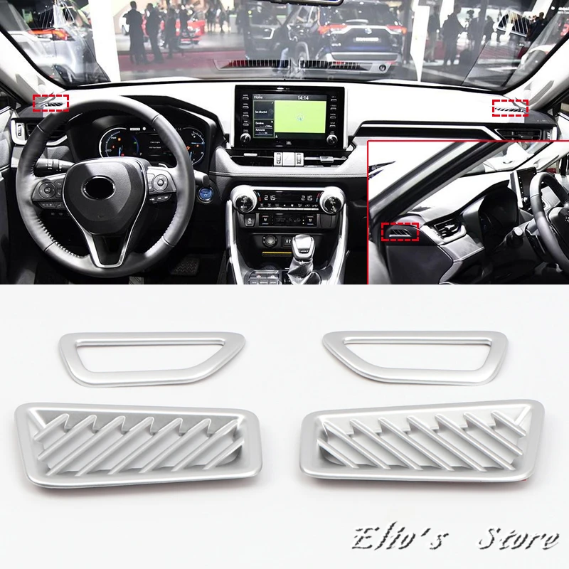 Автомобильный Стайлинг 4 шт. ABS Матовый Интерьер передний верхний Кондиционер Vent