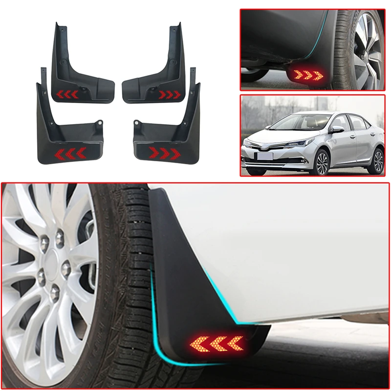 Брызговики для Toyota Corolla Брызговики автомобильные Светоотражающие Предупреждение ющие брызговики крыло брызговиков Вспышки Аксессуары