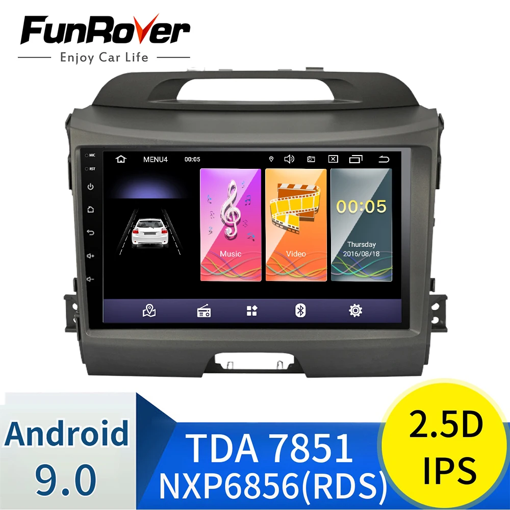 Автомобильный Android 9,0 2 din Автомобильный мультимедийный плеер Автомобильный dvd для KIA sportage 2011 2012 2013 головное устройство gps навигация радио