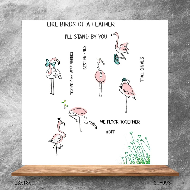 ZhuoAng Proud flamingo прозрачные штампы/силиконовые пломбы для DIY скрапбукинга