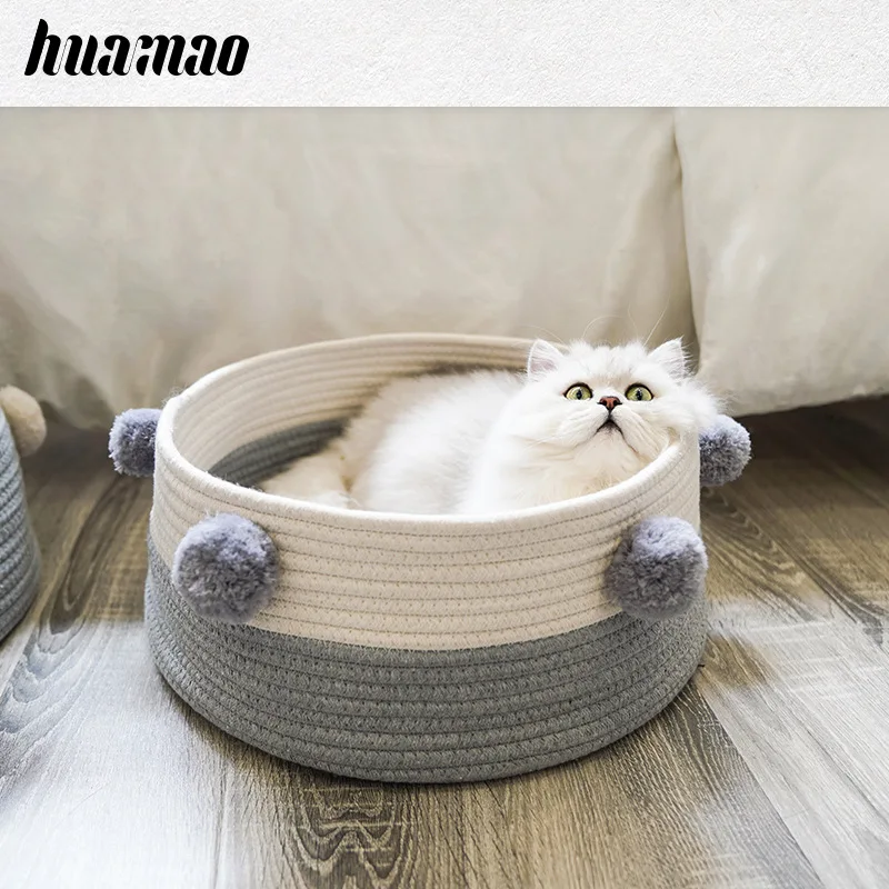 

Cat Bed House Pet Bed can Washable For Small Dogs Nest Warm Sleeping Bed Foldable Cat Bed Cute for Indoor Cats Dog House
