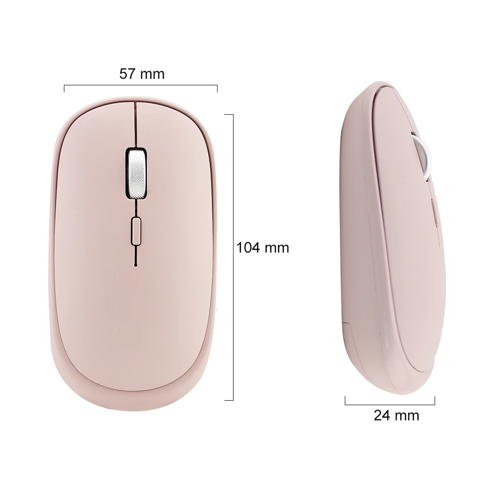 Bluetooth 4,0+ 2,4G Беспроводная мини оптическая компьютерная розовая мышь 1000/1200/1600 dpi 3D офисная USB мышь для Macbook ПК ноутбука