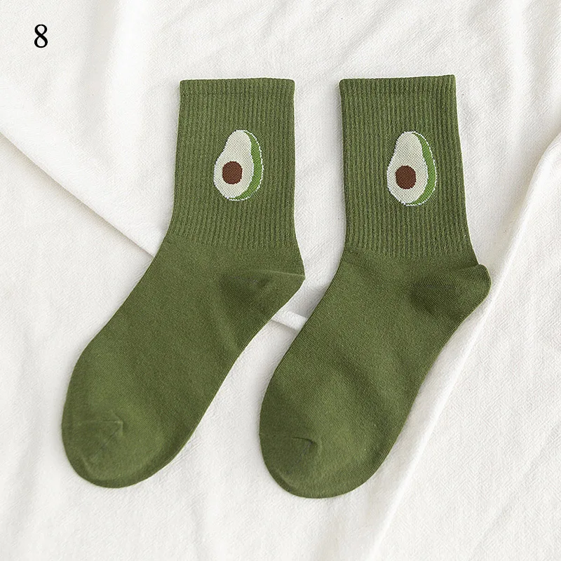 Оригинальные женские носки с фруктовым принтом креативные милые дышащие