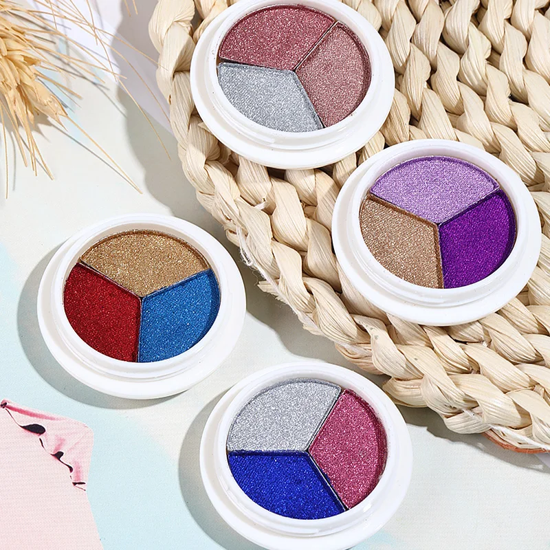 Смешанный Блестящий Порошок для металлического эффекта 3 цвета твердый пигмент