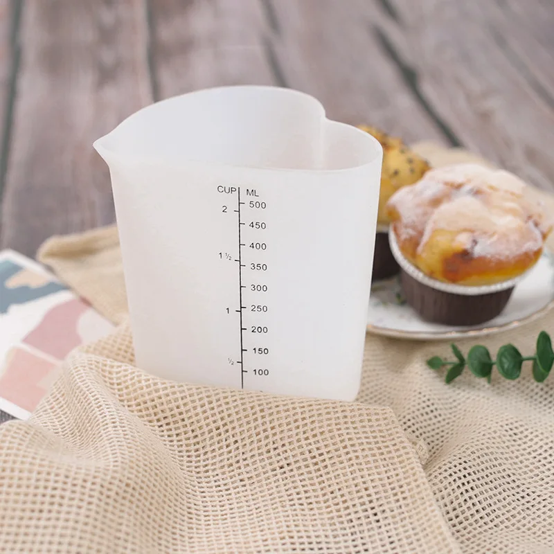 

Силиконовая мерная чашка 500 мл, силиконовая мерная чашка с отжимом и наполнителем, кухонные измерительные инструменты с надписью «Stay-Cool» дл...