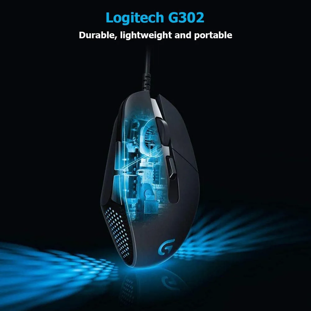 Проводная оптическая мышь Logitech G302 Регулируемая игровая 4000DPI с 6 кнопками
