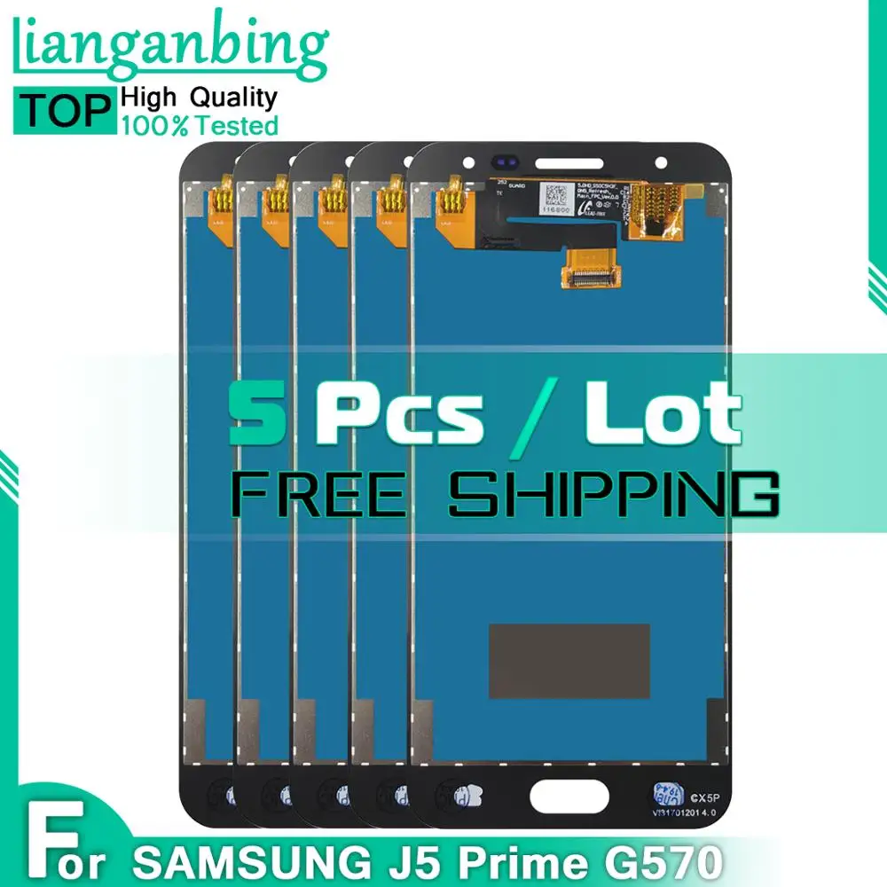 5 шт./лот ЖК-дисплей для Samsung Galaxy J5 Prime J5P G570F G570Y с сенсорным экраном дигитайзер в