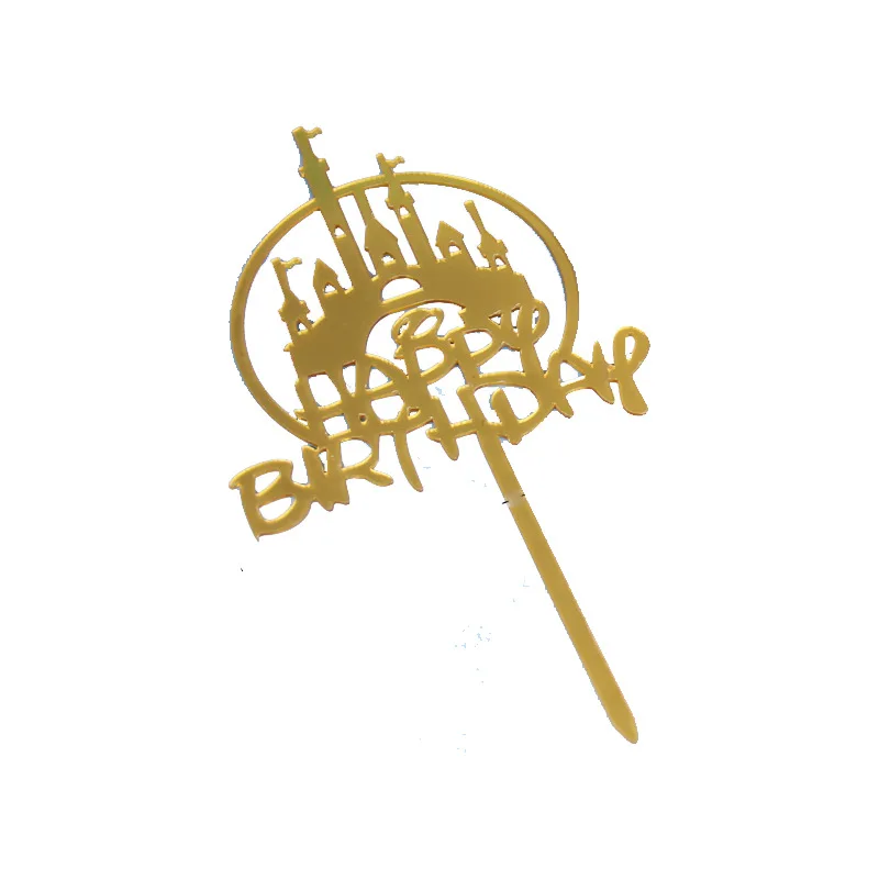 10 шт./компл. акриловый Топпер для торта золотой украшение вечеринки в честь Дня