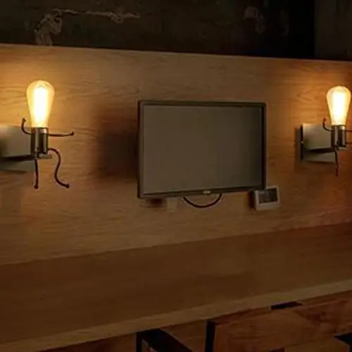 Современный Железный светодиодный настенный светильник E27 металлическое