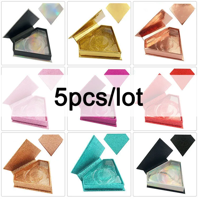 5 шт. упаковочная коробка коробки для ресниц с вашим логотипом искусственные 3d