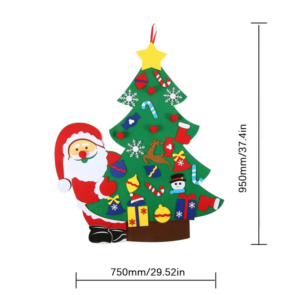 

Kids DIY Felt Christmas Tree Decoration for Home 2021 New Year Gifts Christmas Ornaments Santa Claus Xmas Tree