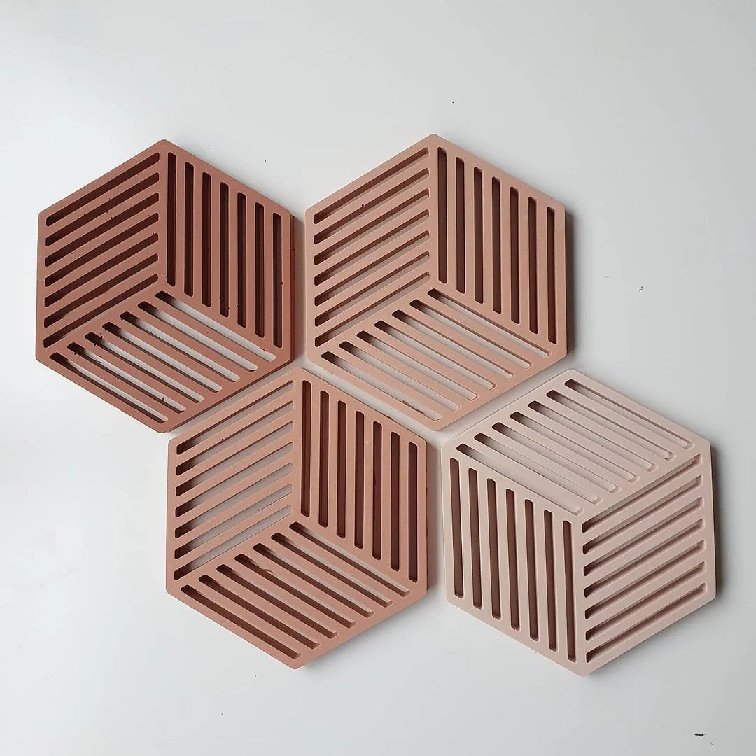 

Concrete Wall Tiles Silicone Molds Hollow Brick Plaster Mold Wall Brick Decor Table Tray Silicone Mold for Cement and Plaster