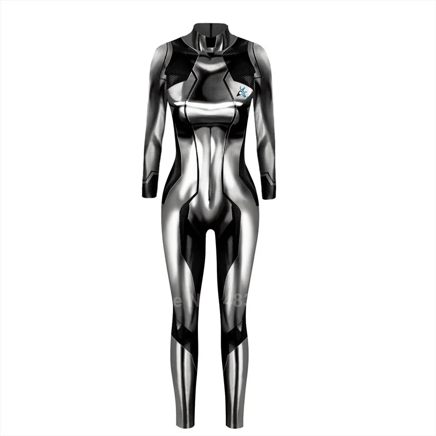 Женский сексуальный Облегающий комбинезон Zentai с 3D принтом боевая униформа воина